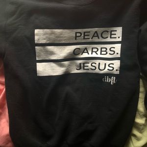 DesB DBFT. Peace Carbs Jesus Sweatshirt